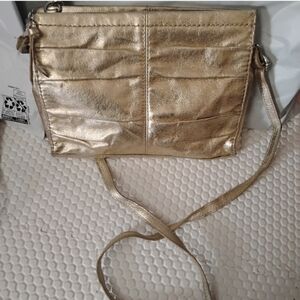 The Sak Metallic Gold Leather Crossbody Bag